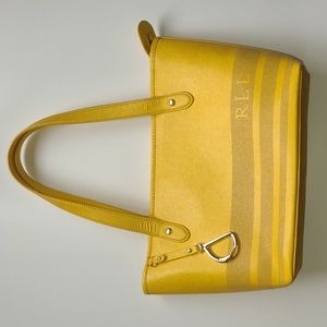 Lauren Ralph Lauren RLL Bright Yellow Tote Bag
